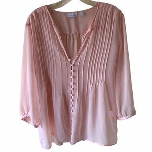 New York & Company | Classic Pink Blouse | L